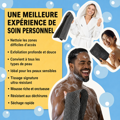 Serviette de douche exfoliante et antibactérienne Blissal